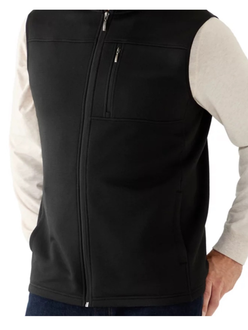 Izod Black Men's Zip-Front Vest